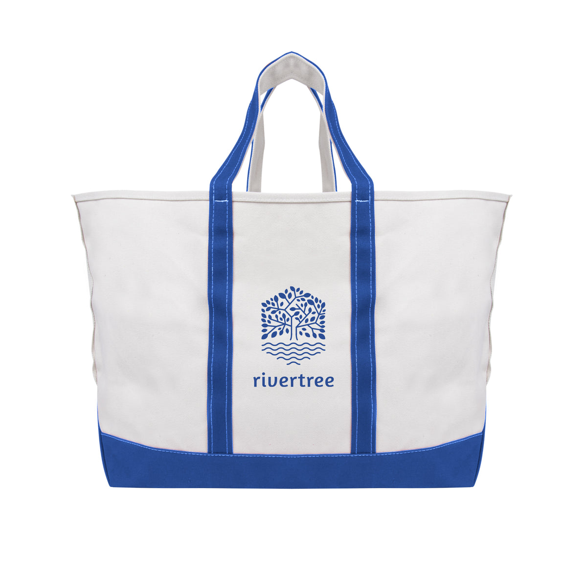 Madelyn Cotton Canvas Tote Bag, 24 oz - Royal Blue - Silk Screen