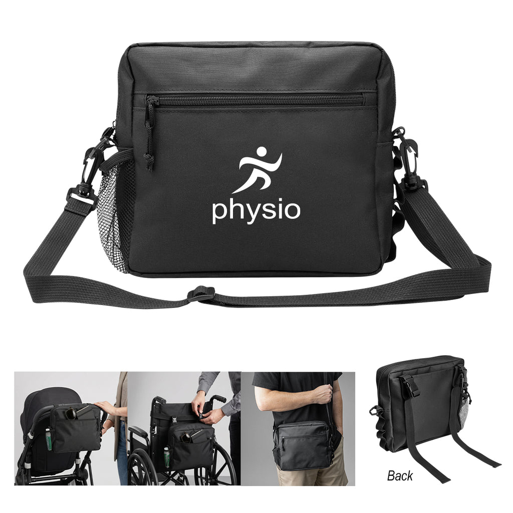 Madison Adaptive Crossbody Bag in Recycled PET - Black - Silk Screen