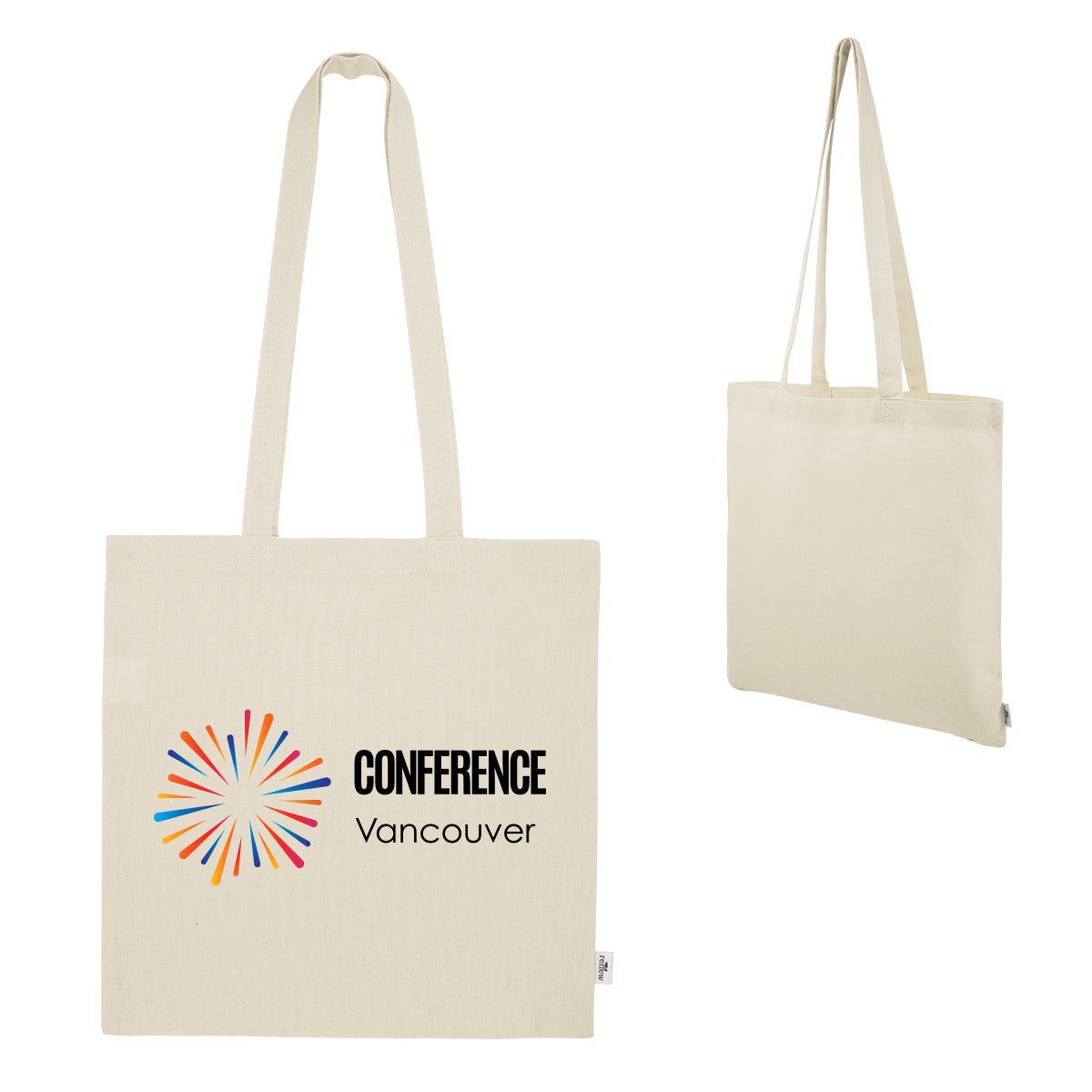 Maeve Recycled Cotton Tote Bag, 8 oz - Natural - Colorbrite