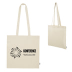 Maeve Recycled Cotton Tote Bag, 8 oz - Natural - Silk Screen