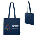Maeve Recycled Cotton Tote Bag, 8 oz - Navy - Colorbrite