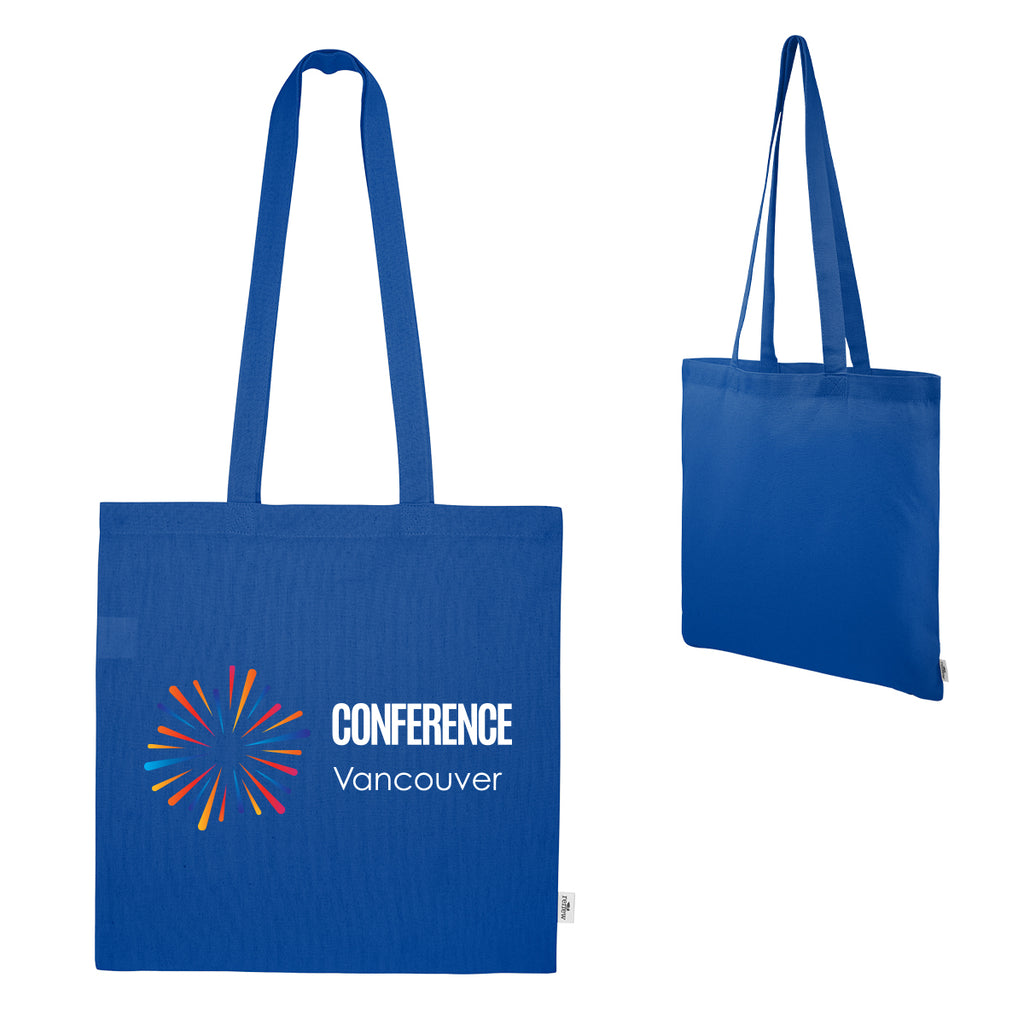Maeve Recycled Cotton Tote Bag, 8 oz - Royal Blue - Colorbrite