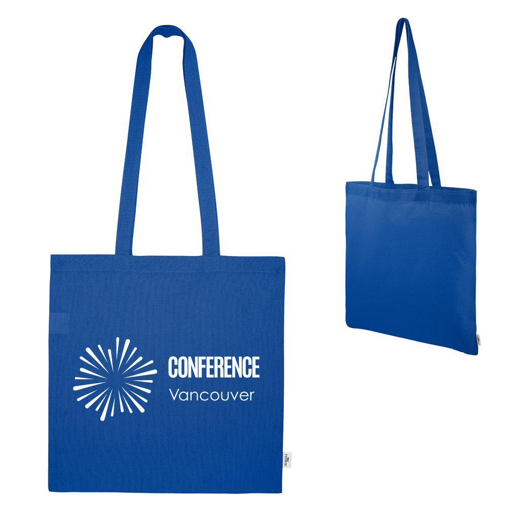 Maeve Recycled Cotton Tote Bag, 8 oz - Royal Blue - Silk Screen