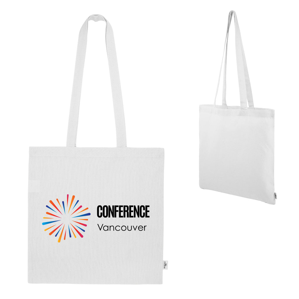 Maeve Recycled Cotton Tote Bag, 8 oz - White - Colorbrite