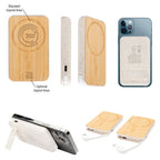 Mag Max Bamboo Wireless Charging Power Bank - Mag Max Bamboo Wireless Charger Power Bank