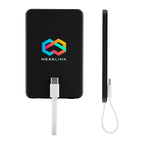 Mag Max Magnetic Power Bank, 3,000 mAh - Black - Full Color
