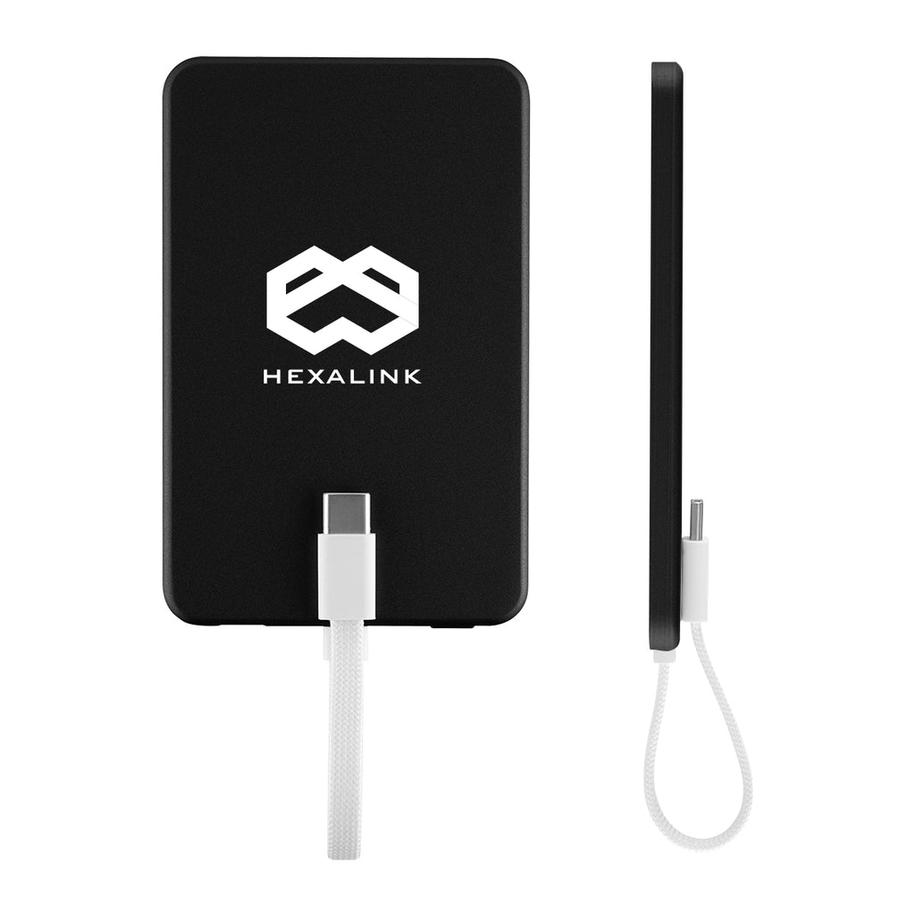 Mag Max Magnetic Power Bank, 3,000 mAh - Black - Silk Screen