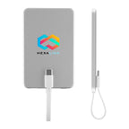Mag Max Magnetic Power Bank, 3,000 mAh - Silver - Full Color