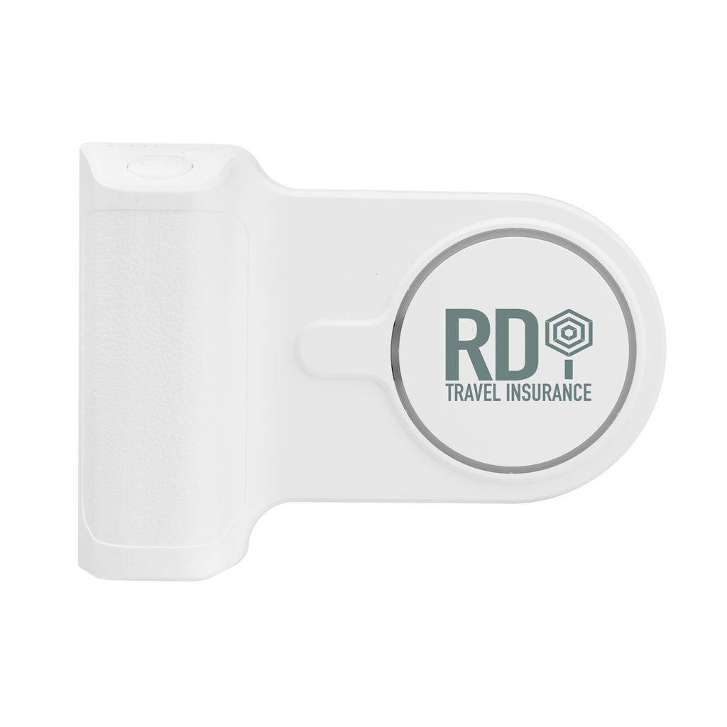 Mag Max Power Bank with Selfie Shutter, 4,500 mAh - White - Silk Screen