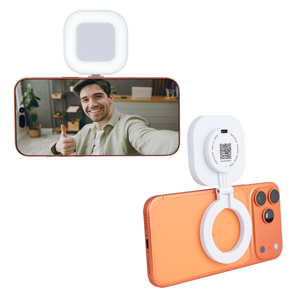 Mag Max Selfie Light in Recycled ABS - White - Inuse