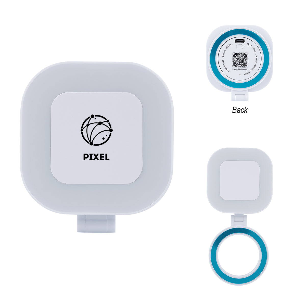 Mag Max Selfie Light in Recycled ABS - White - Silk Screen