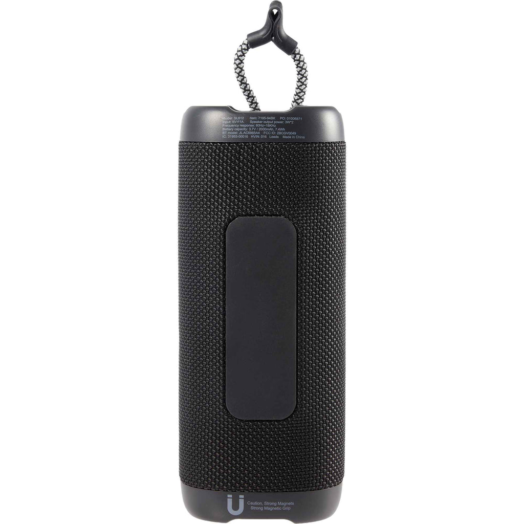 MagKnit Magnetic Speaker with Party Lights - Black - Back