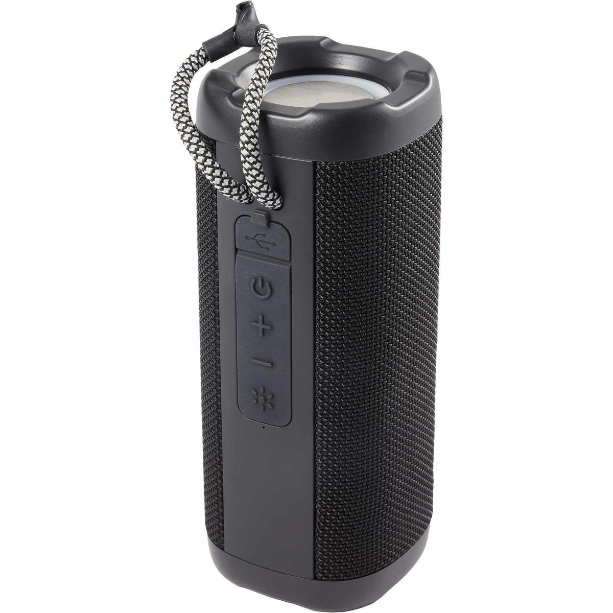 MagKnit Magnetic Speaker with Party Lights - Black - Left Angle