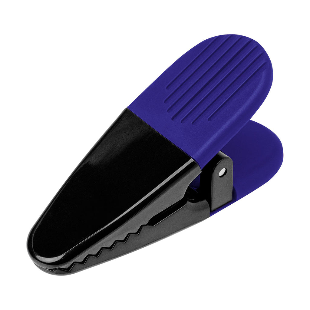 Magnetic Alligator Clip - Black with Blue - Angle