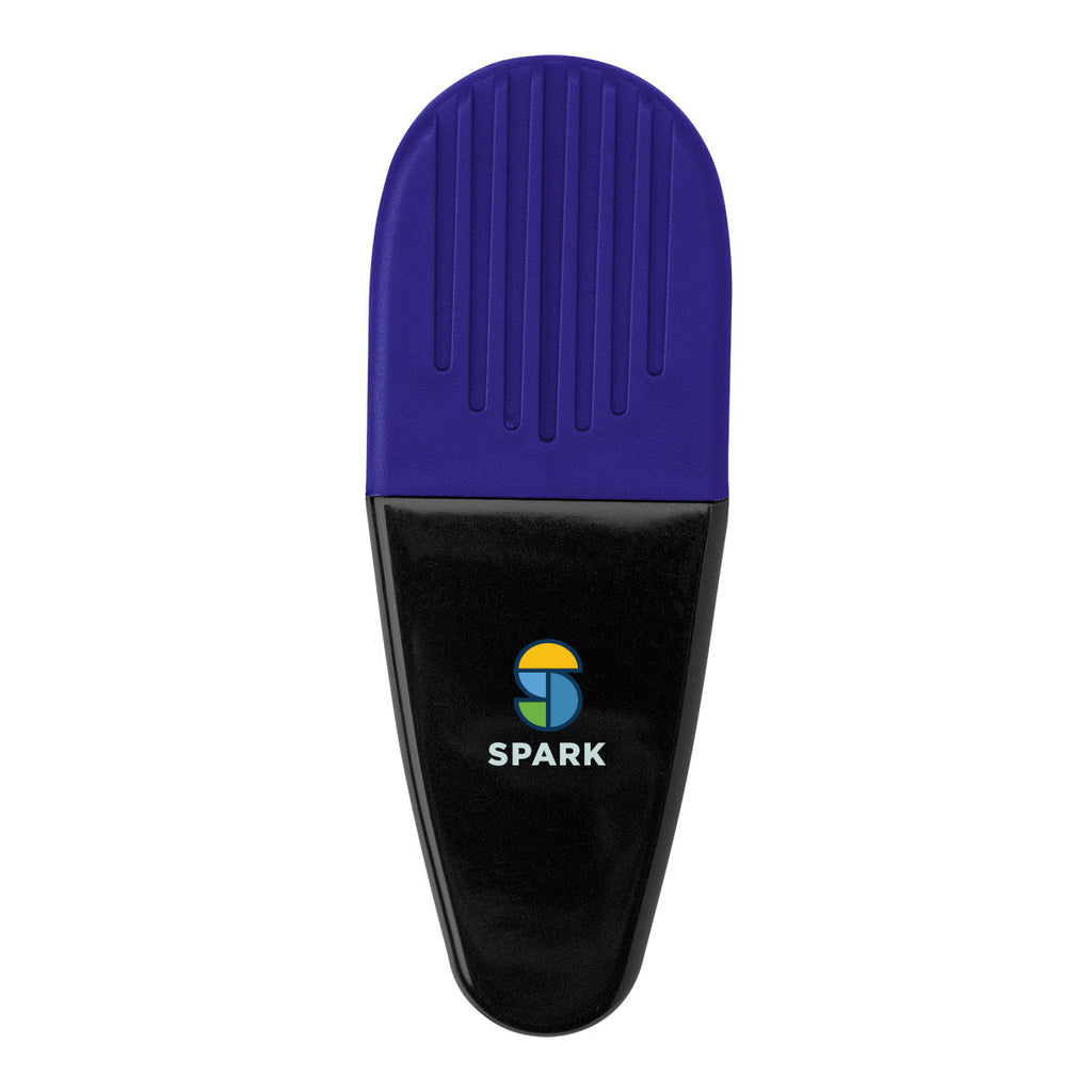 Magnetic Alligator Clip - Black with Blue - Full Color