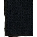Magnetic Golf Towel in Recycled Waffle Polyester - Black - Front Detail 2