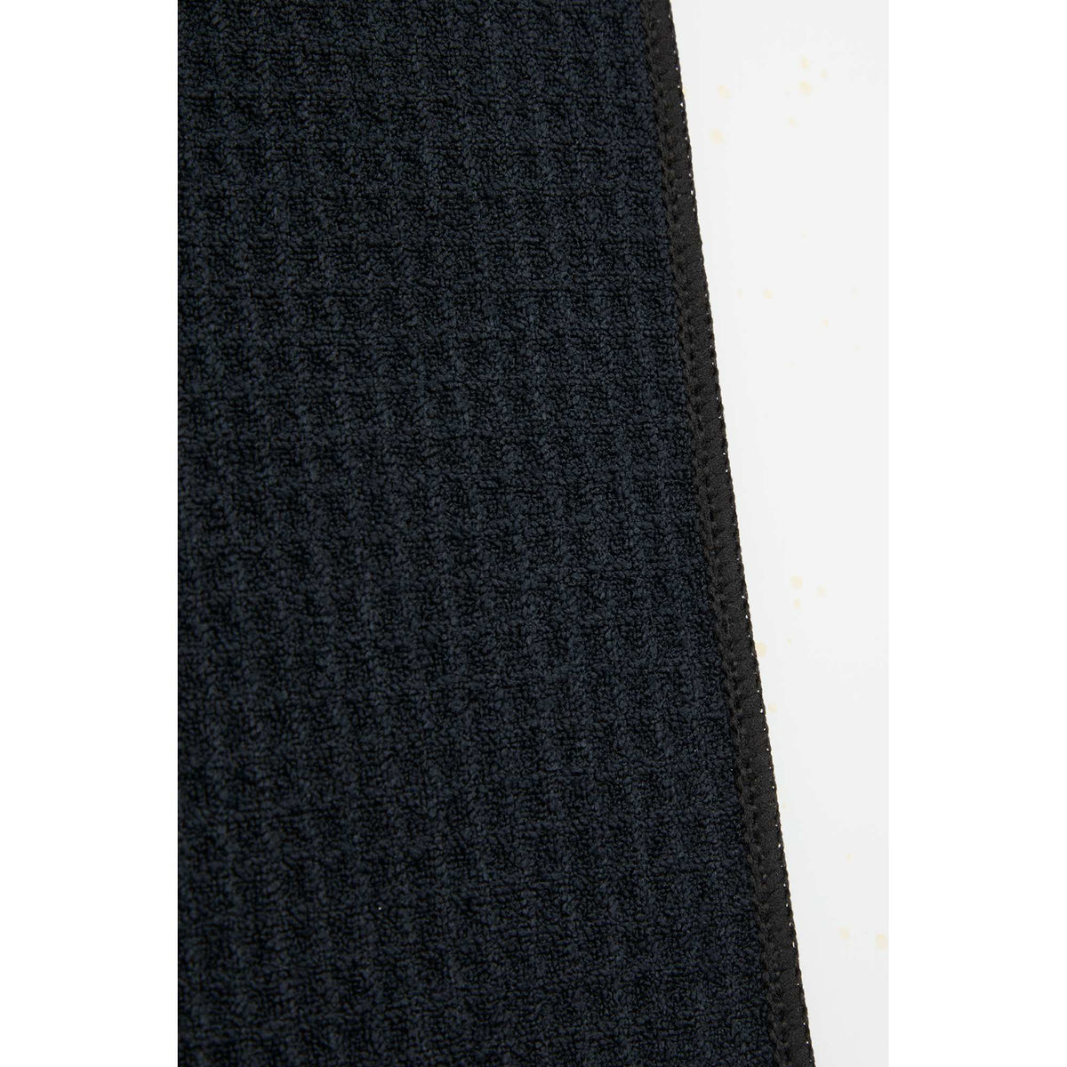 Magnetic Golf Towel in Recycled Waffle Polyester - Black - Front Detail