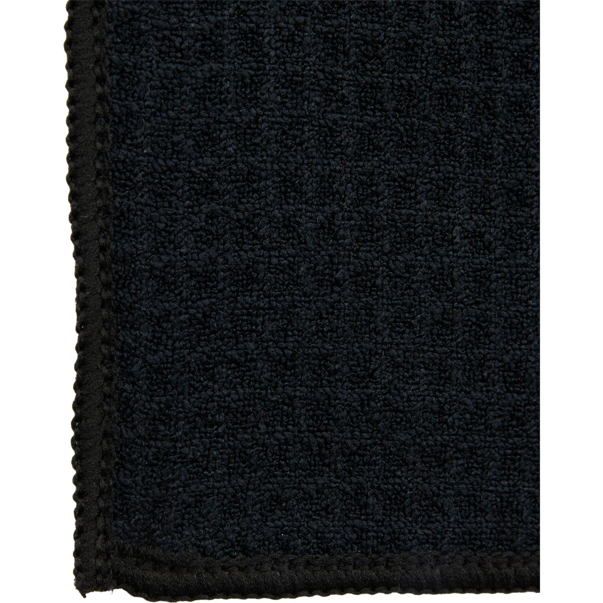 Magnetic Golf Towel in Recycled Waffle Polyester Embroidery - Black - Front Detail 2