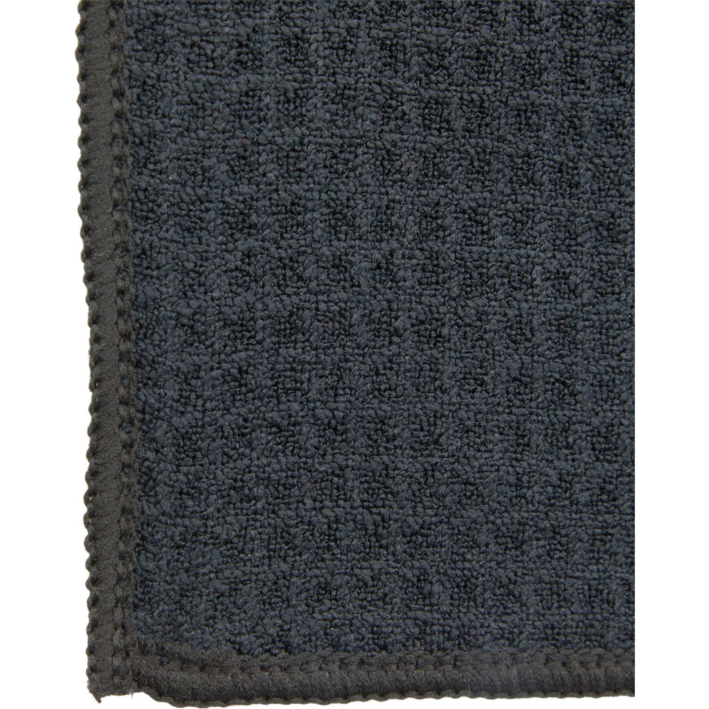 Magnetic Golf Towel in Recycled Waffle Polyester - Gray - Front Detail 2