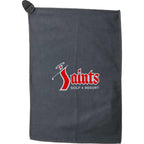 Magnetic Golf Towel in Recycled Waffle Polyester - Gray - Front