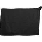 Magnetic Golf Towel in Recycled Waffle Polyester Transfer - Black - Back