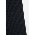 Magnetic Golf Towel in Recycled Waffle Polyester Transfer - Black - Front Detail