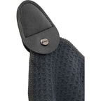 Magnetic Golf Towel in Recycled Waffle Polyester Transfer - Gray - Left Angle Detail