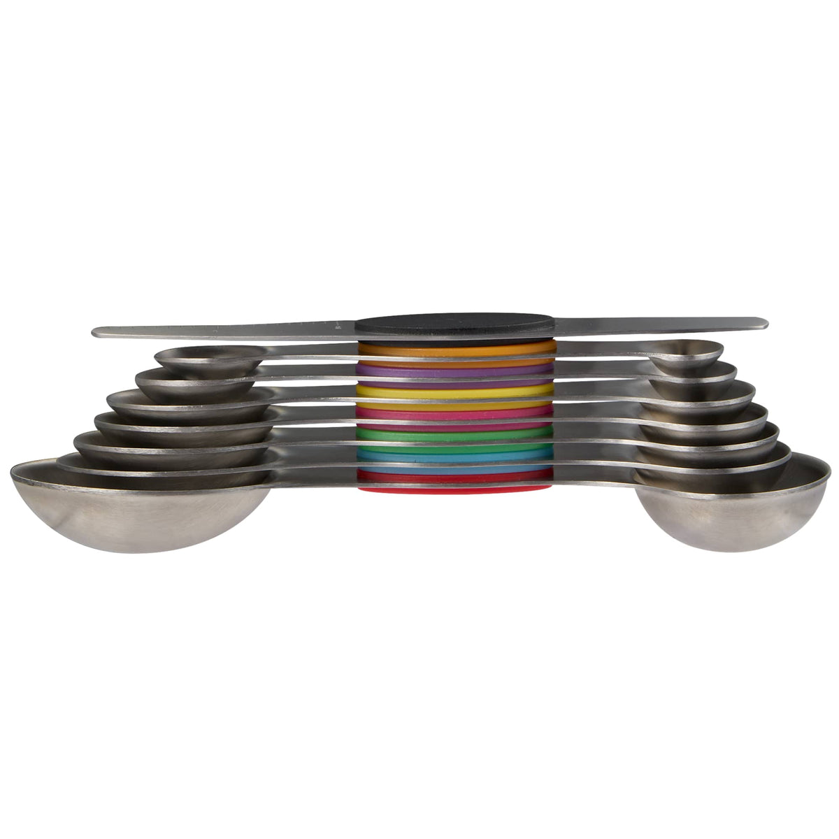 Magnetic Measuring Spoon Set, 8 Pieces - Steel - Front Detail