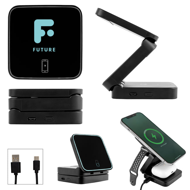 Magnetic Multi-Charging Station in Recycled ABS, 15W