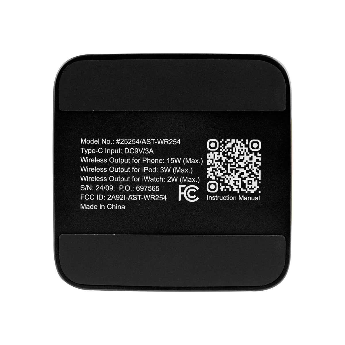 Magnetic Multi-Charging Station in Recycled ABS, 15W - Back