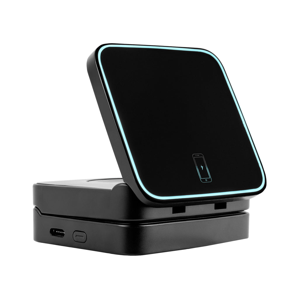 Magnetic Multi-Charging Station in Recycled ABS, 15W - Black - Phone_Charger