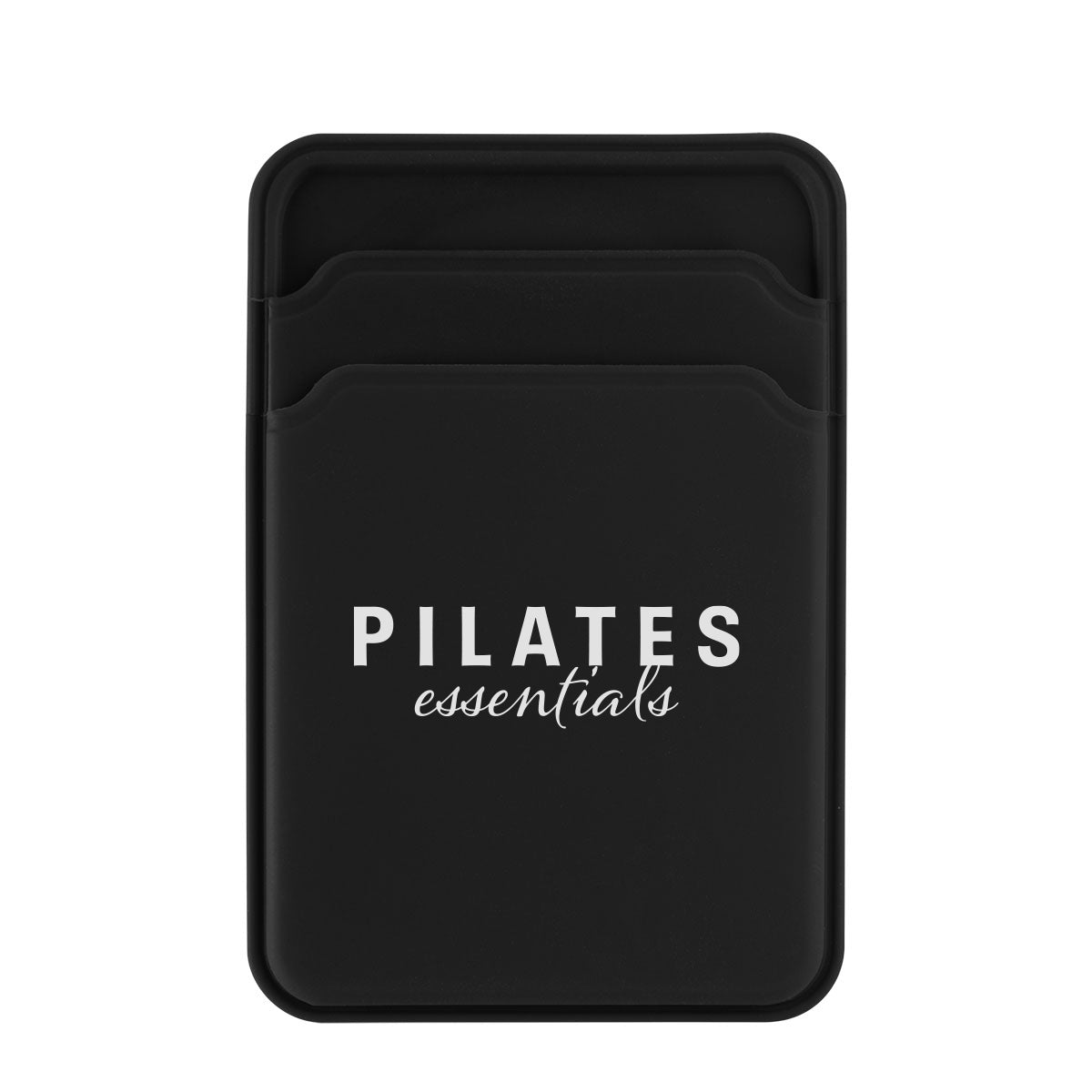 Magnetic Phone Wallet in Silicone - Black - Silk Screen