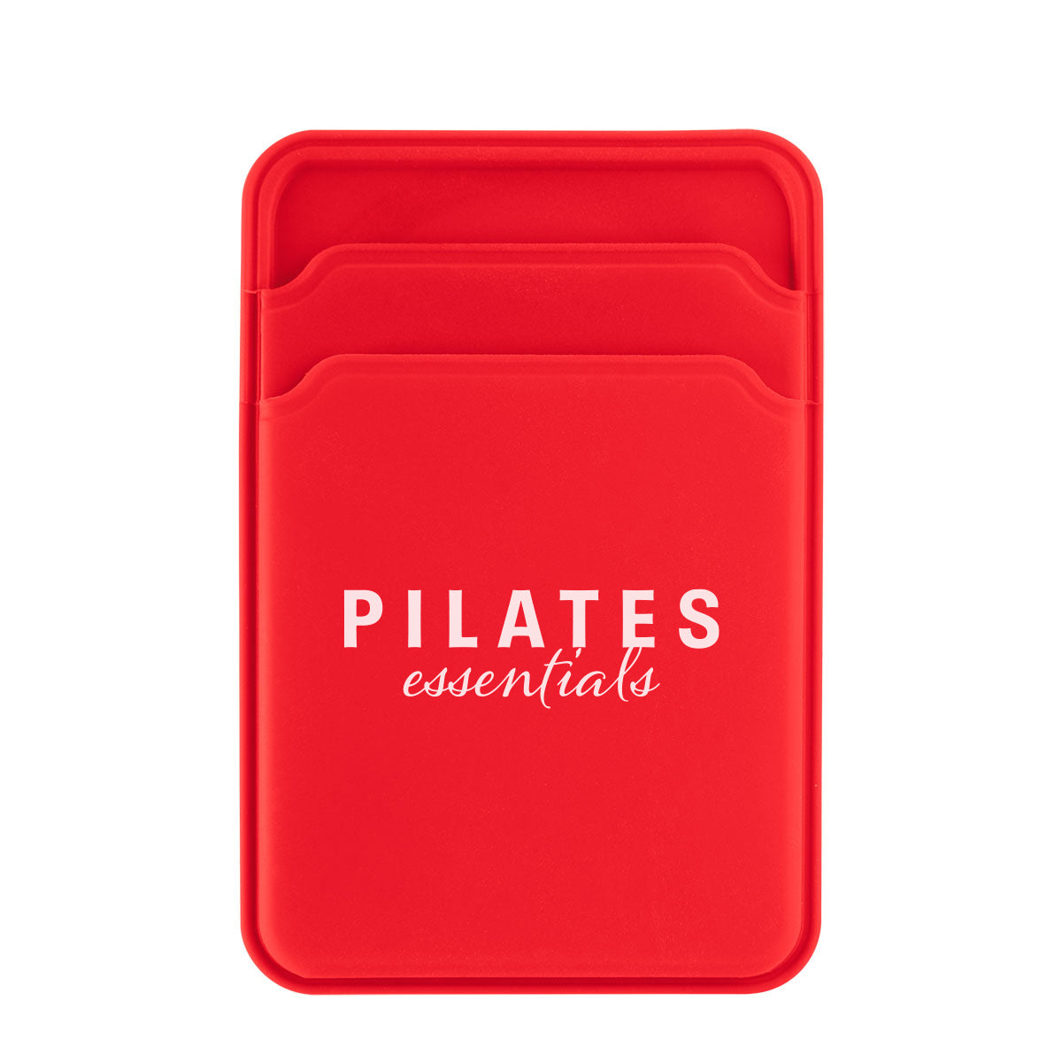 Magnetic Phone Wallet in Silicone - Red - Silk Screen
