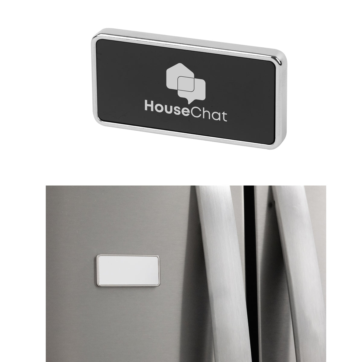 Magnetic Photo Holder, Two Piece Full Color - Black - Laser Engraving