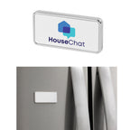 Magnetic Photo Holder, Two Piece Full Color - Silver with White - Full Color