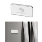 Magnetic Photo Holder, Two Piece Full Color - Silver with White - Laser Engraving