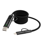 Magnetic Quick Charge Cable, 65W - Black - Pad Print