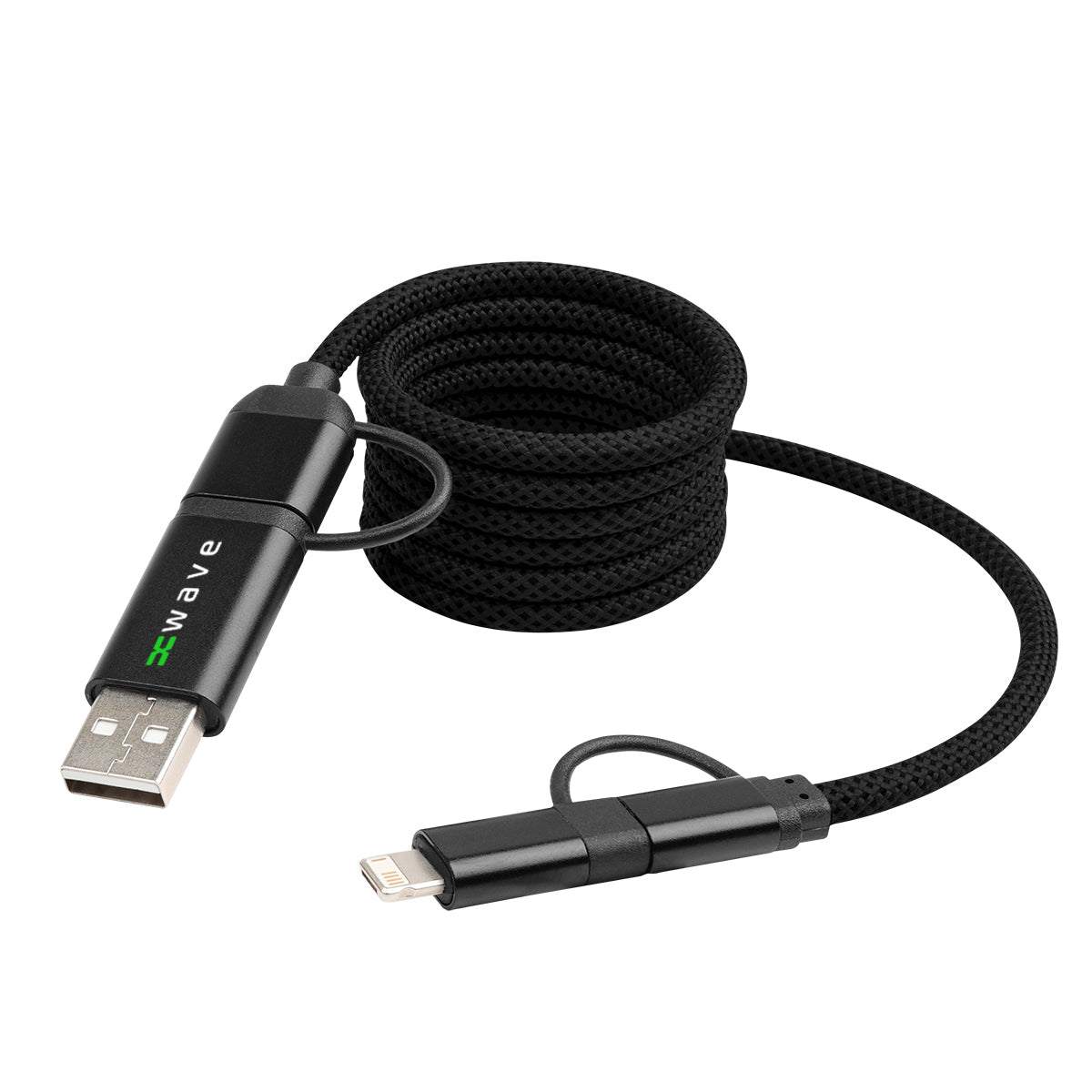 Magnetic Quick Charge Cable, 65W - Black - Pad Print