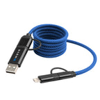 Magnetic Quick Charge Cable, 65W - Royal Blue - Pad Print