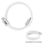 Magnetic Silicone Type-C Charging Cable, 100W - White - Pad Print
