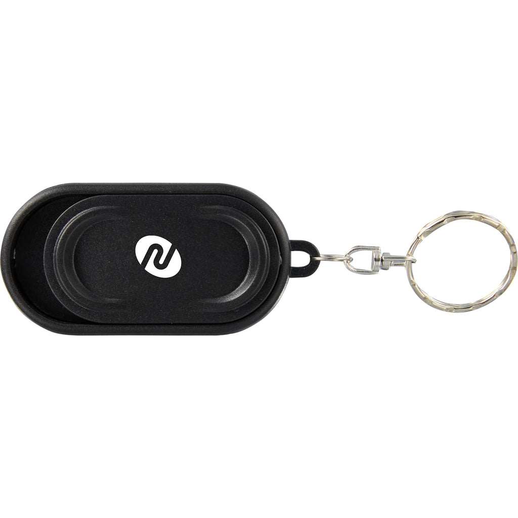 Magnetic Slider Fidget with Keychain - Black - Front