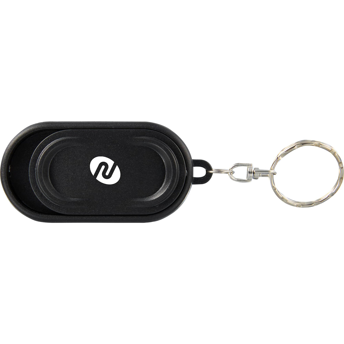Magnetic Slider Fidget with Keychain - Black - Front