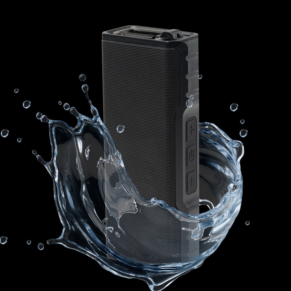 Magnetic Speaker with Carabiner Clip - Black - Water_Resistant