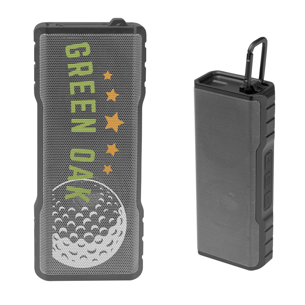 Magnetic Speaker with Carabiner Clip - Gray - Full Color