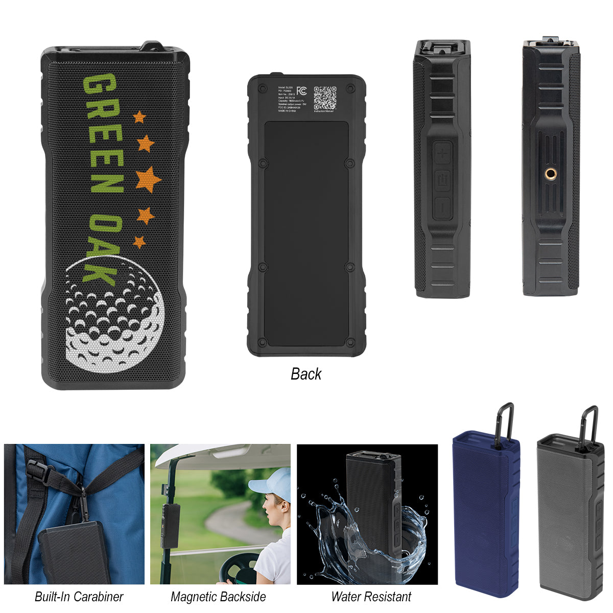 Magnetic Speaker with Carabiner Clip