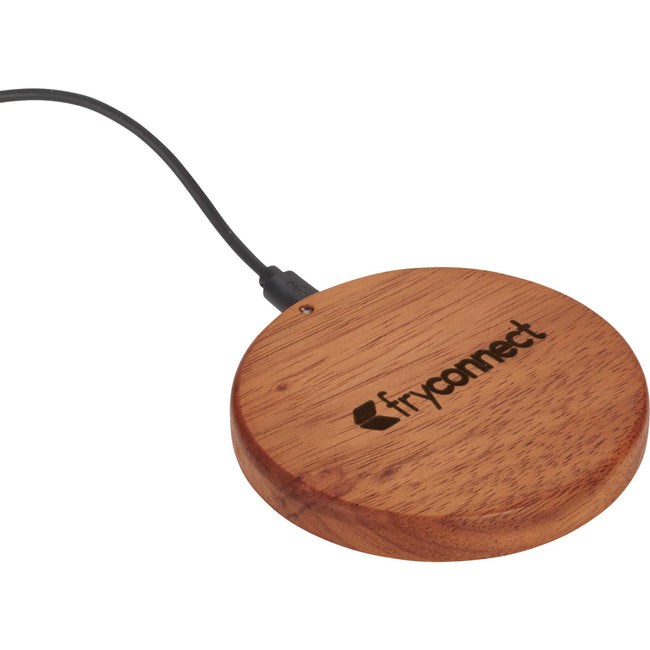 Mahogany Wood Wireless Charging Pad, 5W Laser Engraving