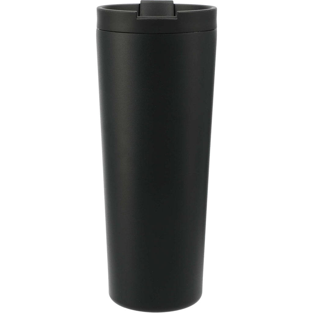 Maia Copper Insulated Tumbler with Two Lids, 24 oz Full Color - Black - Back