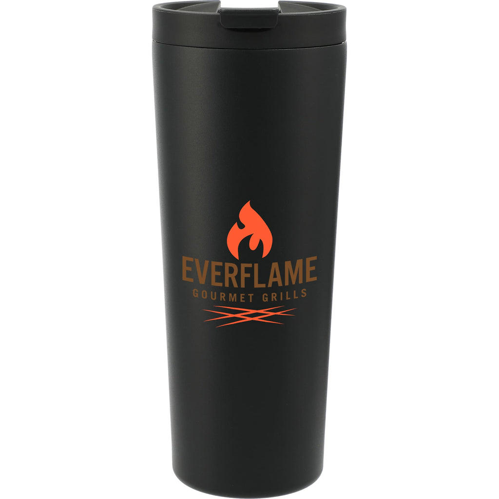 Maia Copper Insulated Tumbler with Two Lids, 24 oz Full Color - Black - Front 2