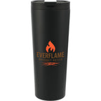 Maia Copper Insulated Tumbler with Two Lids, 24 oz Full Color - Black - Front 2