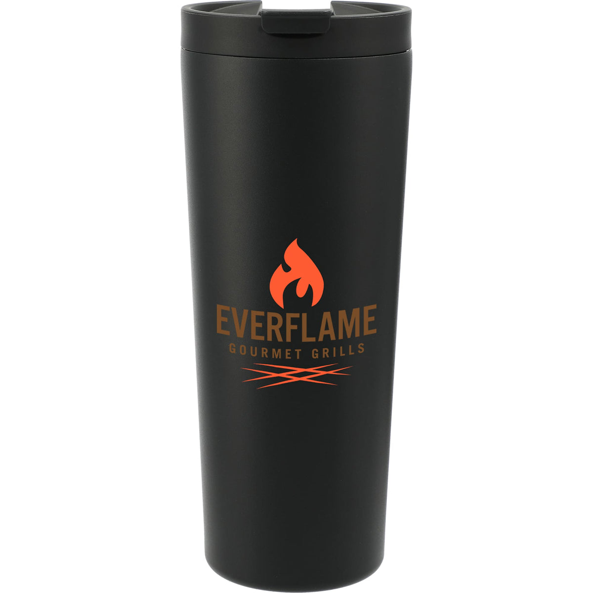 Maia Copper Insulated Tumbler with Two Lids, 24 oz Full Color - Black - Front 2